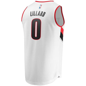 Damian Lillard Portland Trail Blazers Branded Youth Fast Break Jersey White - Association Edition 2018/2019